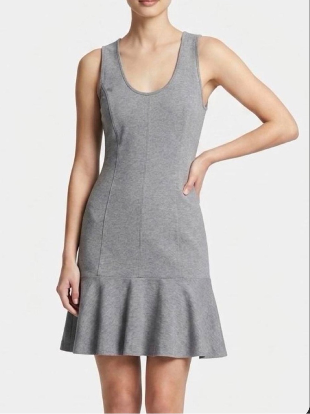 Banana Republic Gray Mini Ruffled Tank Dress - Size 0